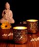 Nakshikathaa Gandhara Votive with Green Tea Light holder - Set of 2