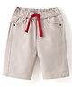 Babyhug Twill Woven Knee Length With Stretch Washed Jamaican - Beige
