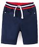 Babyhug Twill Woven Knee Length With Stretch  Washed Jamaican - Navy Blue