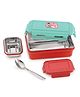 Nabhya Foody Inner Stainless Steel insulated Air Tight Tiffin Box With Steel Katori 2 Containers Lunch Box Green