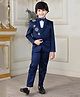 BT DEZINES Full Sleeves Beads Snowflakes Embellished 5 Piece Suit Set -  Navy Blue