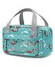 House of Quirk Insulated Reusable Lunch Bag Tote Bag for Three-Layer Thick Fabric Women Lunch Bag for School Picnic Office Outdoor Gym  - Green Dolphin