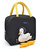House of Quirk Insulated Reusable Lunch Bag Tote Bag for Women Printed Lunch Bag for School Picnic Office Outdoor Gym  - Black Duck