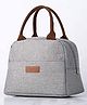 House of Quirk Insulated Nylon Reusable Lunch Bag Tote Bag for Women Printed Lunch Bag for School Picnic Office Outdoor Gym  - Large Grey