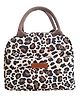 House of Quirk Insulated Reusable Lunch Bag Tote Printed Bag for School Picnic Office  - Leopard  Oxford