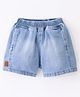 Little Kangaroos 100% Cotton Knit Knee Length Denim Shorts - Light Blue