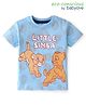 Babyoye Disney Cotton Knit Half Sleeves T-Shirt with The Lion King Graphics - Sky Blue
