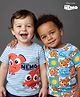 Babyoye Disney Cotton Knit Half Sleeves T-Shirt with Finding Nemo Print Pack of 2 - Sky Blue