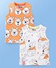 Babyoye Disney  Cotton Knit Sleeveless T-Shirts with Winnie The Pooh Print  Pack of 2  - Multicolour