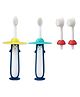 YAMAMA Toothbrush Cute Cartoon Penguin Design Colorful Soft Manual Toothbrush (Pack of 2  Color And Design May Vary)
