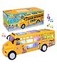 FunBlast 360 Degree Rotating Wheel School Bus with Flashing Light and Music - Yellow