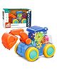 FunBlast Transparent Gear Excavator Truck Toy with Lights and Sound  Random Color