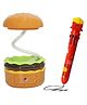 FunBlast Burger Shape Table Lamp with Sharpener and 10 in 1 Color Pen  Multicolor