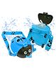 FunBlast Bug Shaped Water Bottle with Moving Wheels, Strap & Sipper Blue - 550 ml