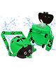 FunBlast Bug Shaped Water Bottle with Moving Wheels, Strap & Sipper Green -