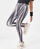 Pine Active Full Length Super Stretch Leggings Chevron Print - White & Black