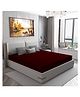 DREAM CARE Water Proof Lycra Stretchable Fitted Mattress Protector XL Queen Bed Mattress Cover 66x78 Inches - Maroon