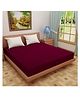 DREAM CARE Cotton Feel Terry Mattress Protector  | Breathable Mattress Cover  72x80 Inches - Maroon