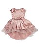 GINI & JONY Cap Sleeves Butterfly Applique Detailed & Stone Embellished High Low Dress - Pink