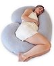 Kwality Dreams Maternity Pillow C Shape Dark Grey