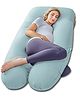 Kwality Dreams Maternity Pillow U Shape Aqua Blue