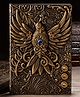 Elecart 3D Phoenix Embossed Vintage Handcraft Antique Diary Gift for Kids & Students, Travel Diary & Notebooks to Write in (A5, Bronze)