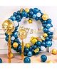 Surprise Decor Sons 133 Pcs Blue Golden Confetti Balloons Birthday Decoration Kit Combo