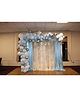 Surprise Decor 90pcs Blue White Silver balloon with blue & White net for Party Supplies Birthday Decorations for Girls Boys, Balloons, Net Backdrop, Led light for Party Decoration-10ft X 5ft