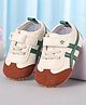 Cute Walk by Babyhug Velcro Closure Booties - White & Brown