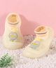 Cute Walk by Babyhug Slip On Sock Shoes with Alphabet Print   - Yellow