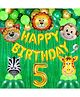 Surprise Decor 40 Pcs 5th Birthday Decoration For Boys Animal Theme Birthday Party Decorations (Pack of 40, Multicolor)