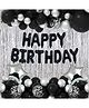 Surprise Decor Silver & Black Theme Birthday Decoration for Boys, Girls, - Star Theme Birthday Decorations - Black & Silver Birthday Decorations for Boys, Girls
