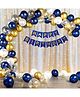 Surprise Decor Blue White & Golden Birthday Decoration Kit Combo with Net Curtain & light. || Balloons for Birthday Decorations || Birthday Decorations Items for Wife ( Pack of 47 )