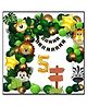 Surprise Decor 5th Happy Birthday Decoration Combo Jungle Theme Happy Birthday 5 Year Decoration Kit For Boy & Girl Birthday Party Decoration 77 Pcs