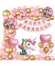 Surprise Decor Unicorn Birthday Decorations For Girls-66 Pcs,Unicorn Theme Birthday Decorations Kit|Birthday Decoration Items For Girl,Kid|Unicorn Decoration For Birthday Girls|Metallic,Foil Balloon
