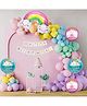 Surprise Decor 68Pcs Pastel Rainbow Theme Happy Birthday Decoration Diy Combo For Girls & Boys (Multicolor)