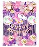 Surprise Decor happy birthday Unicorn Theme Party decoration Supplies Combo set - 54Pcs Foil Balloon, Unicorn Head Balloon, Star,curtain For Girls Birthday Party Decoration