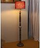 Devansh Maroon Jute  Wooden floor Lamp -12-(12x56.7inches)