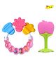 Joy Buzz Baby Silicone Fruit Teether & Rattle Teether Combo Pack Of 2 - Pink