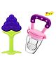 Joy Buzz Baby Silicone Fruit Teether & Fruit Feeder Combo - Blue & Purple