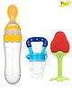 Joy Buzz Baby Silicone Spoon Feeder Fruit Feeder & Fruit Teether Combo Pack Of 3