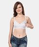Fabme Cotton Sleeveless Solid Non Padded Maternity Nursing Bra - Padded White