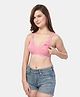 Fabme Cotton Sleeveless Solid Non Padded Maternity Nursing Bra - Pink