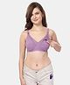 Fabme Cotton Sleeveless Solid Non Padded Maternity Nursing Bra - Lavender Purple