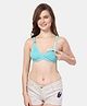 Fabme Cotton Sleeveless Solid Maternity Nursing Bra - Sea Green