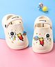 Cute Walk by Babyhug Back Strap Closure Clogs with Spaceship Applique - White