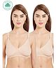 Inner Sense Antimicrobial Maternity Nursing Bra Pack of 2 - Light Pink