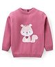 Babyhug Knitted Full Sleeves Pullover Sweater with Sequin Detailing & Squirrel  Design - Pink
