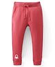 UCB Cotton Knit Full Length Solid Color Track Pant - Red