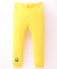 UCB Cotton Knit Full Length Solid Color Track Pant - Yellow